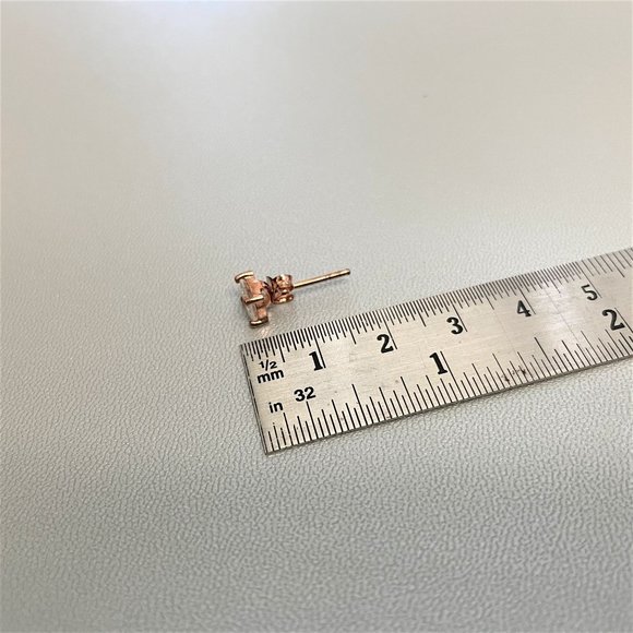 Bella Luce Diamond Simulant 2.00ctw 5x5mm Princess Cut SS Rose Stud Earrings NIB - Picture 5 of 10